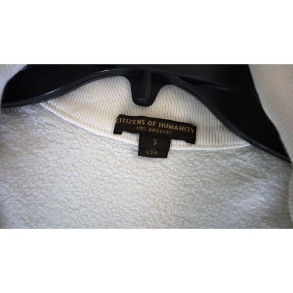 Citizens of Humanity 860-069 Women's Sz Small Beige 100% Cotton Full Zip Vest - Picture 4 of 6